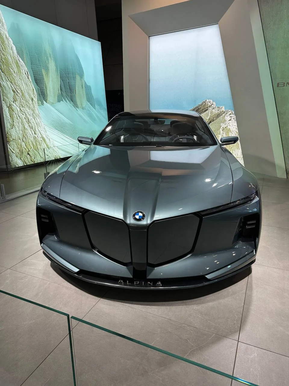 Silver BMW concept car in the BMW Museum
