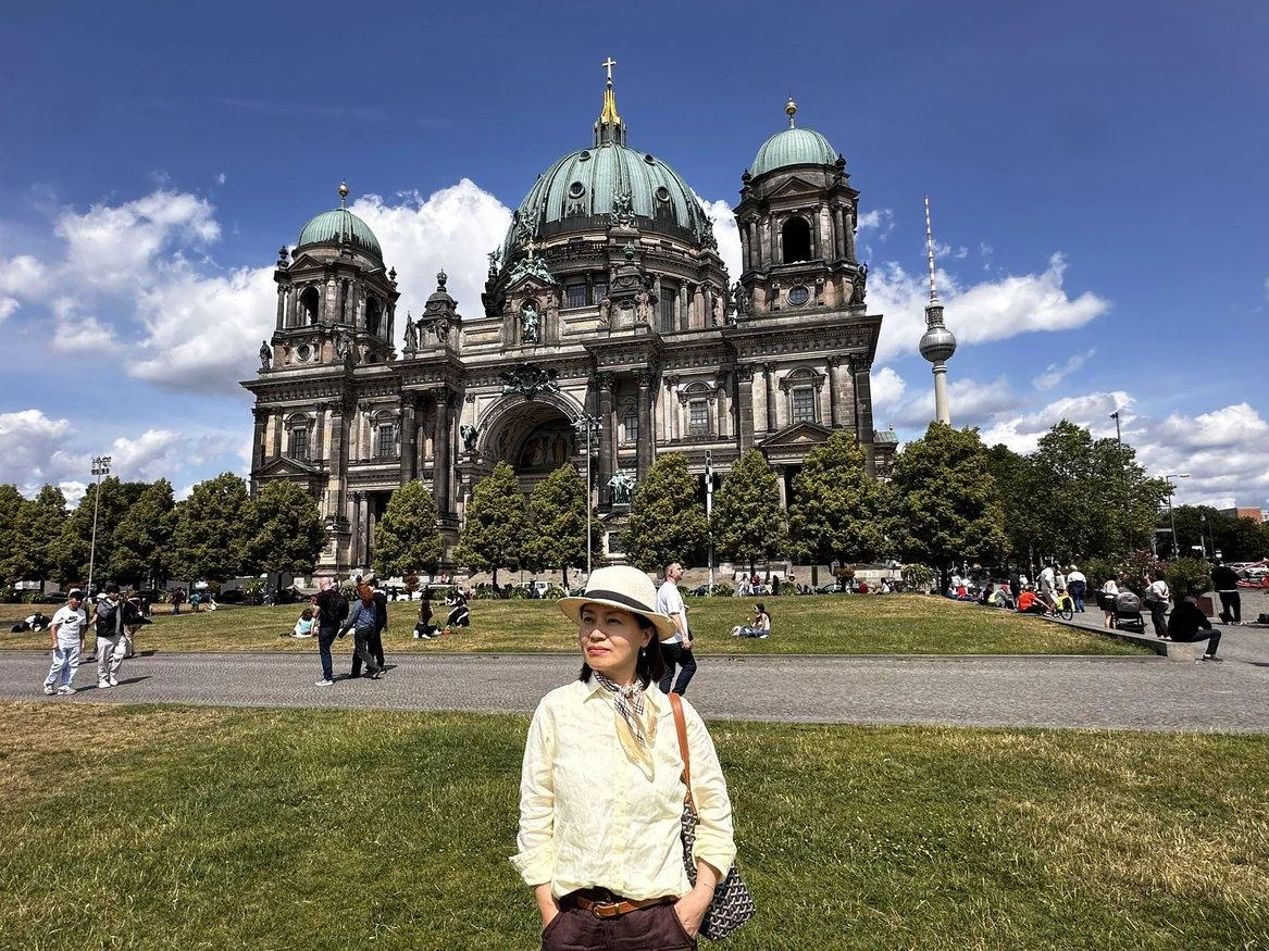 Berlin Cathedral beneath a clear blue summer sky
